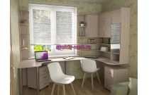 Угловой письменный стол для двоих Фреско 42