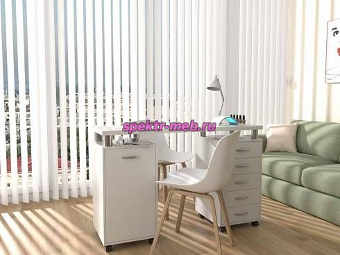 Стол маникюрный с 2 тумбами Лавра