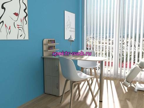 Стол для маникюра с дверками Сиена