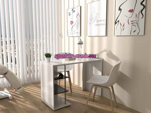 Стол маникюрный с открытыми полками Луи