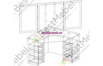 Туалетный стол угловой Софья 8