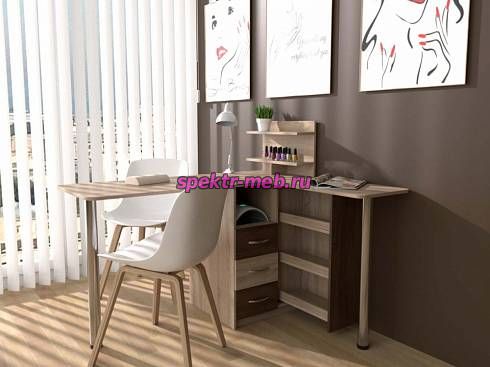 Угловой маникюрный стол Град