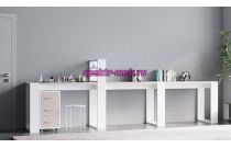 Трёхместный маникюрный стол Октавия-3