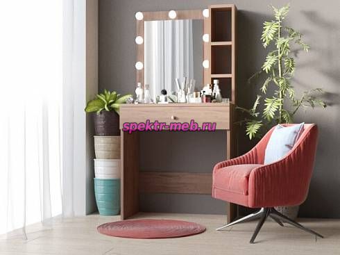 Туалетный столик с подсветкой Гласс 1