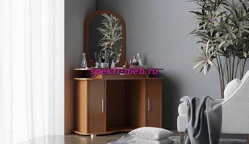 Столик угловой с круглым зеркалом Анна