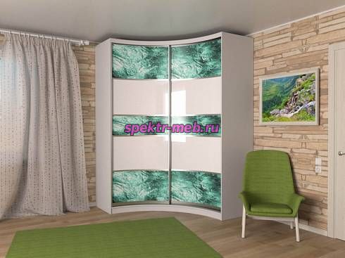 Угловой радиусный шкаф Жасмин