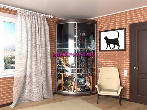 Радиусный шкаф Лайон-07