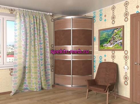 Радиусный шкаф купе Рада-5