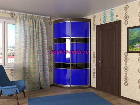 Шкаф угловой радиусный Мелания 1