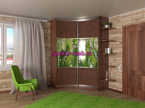 Угловой шкаф радиусный Валери