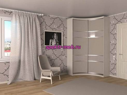 Шкаф-купе радиусный Глория 5