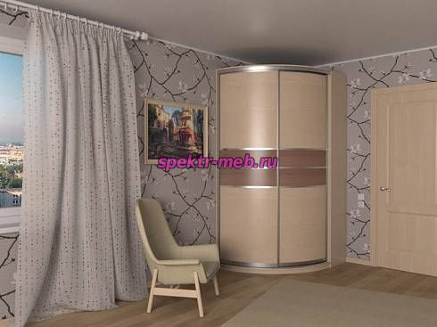 Шкаф-купе радиусный Алиса 4