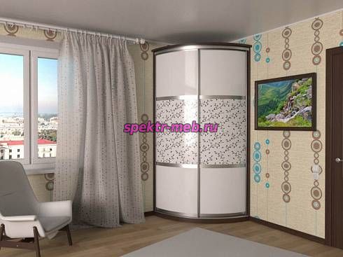 Шкаф-купе радиусный Елена 9