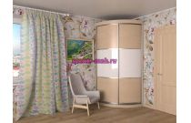 Угловой радиусный шкаф в прихожую Орса