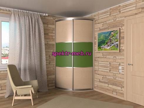 Радиусный угловой шкаф Пейдж