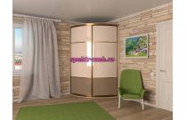 Угловой радиусный шкаф Вапли