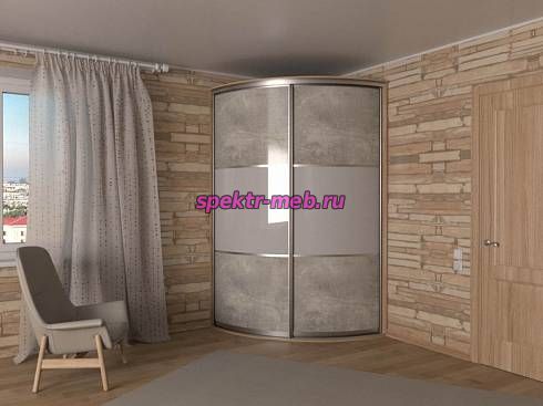 Радиусный угловой шкаф Мюрей