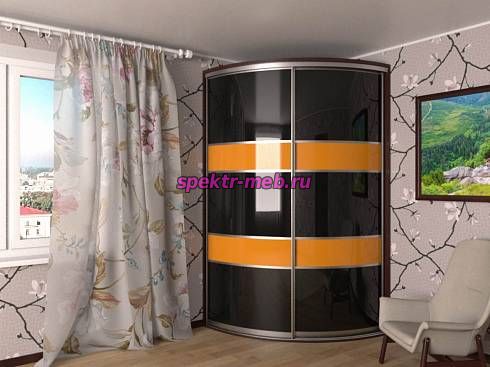 Радиусный шкаф-купе Манго-1