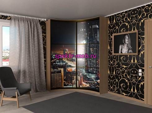 Шкаф-купе радиусный Геннадий 3