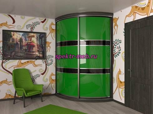 Шкаф-купе радиусный Липа 20