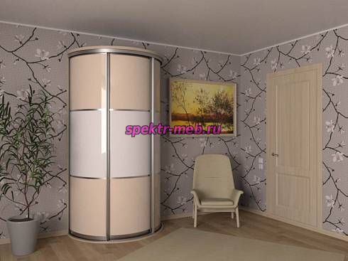 Радиусный шкаф-купе Мерида 01