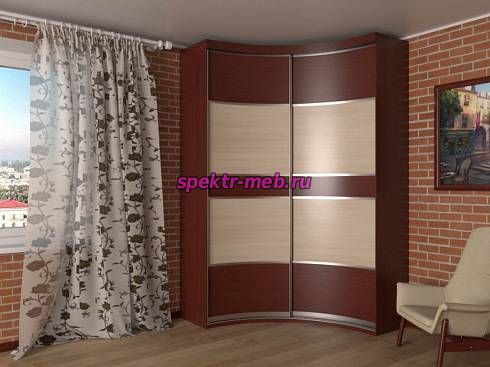 Радиусный шкаф-купе Реалист