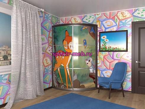 Радиусный шкаф Лайон-09