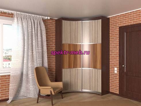 Радиусный шкаф-купе Прадо-1