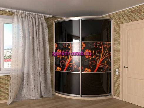 Шкаф купе радиусный Келли–08