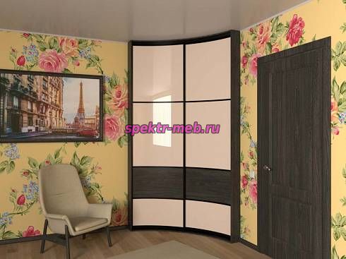 Угловой радиусный шкаф Мари 56