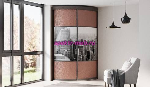 Шкаф радиусный Город 12