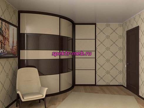 Угловой радиусный шкаф Мари 102