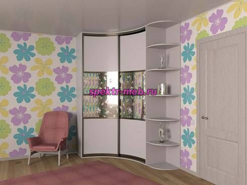 Радиусный шкаф-купе Лора № 12