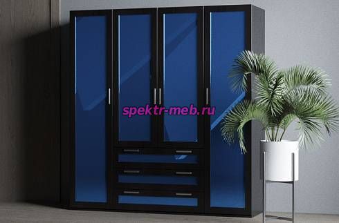 Шкаф распашной четырехдверный Блиц-4.3