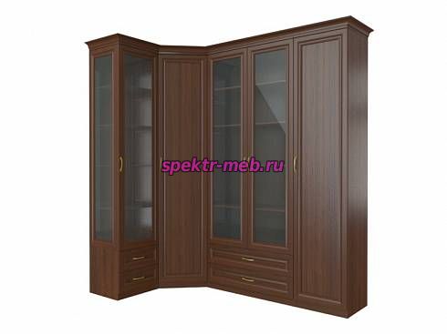 Угловой шкаф для книг Вудсен