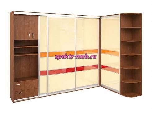 Шкаф-купе с нишей под ТВ Сингапур