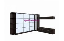 Угловой шкаф-купе с тумбой №1