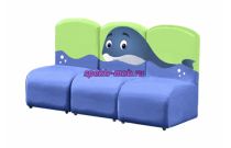 Диван детский 3-х модульный с аппликацией