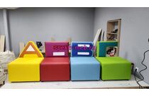 Диван детский 3-х модульный «Буквы»